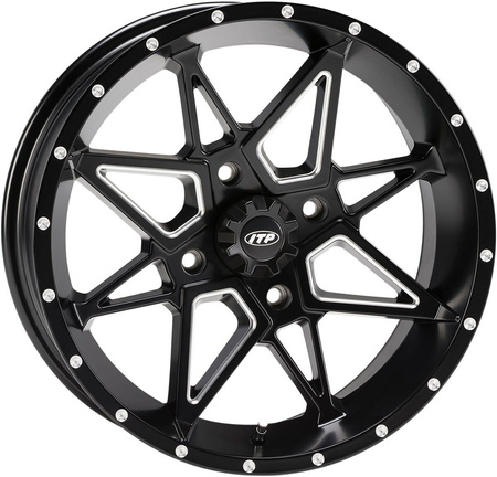 KOMPLET FELG ITP TORNADO 17X7 4/110 5+2 YAMAHA SUZUKI HONDA KAWASAKI