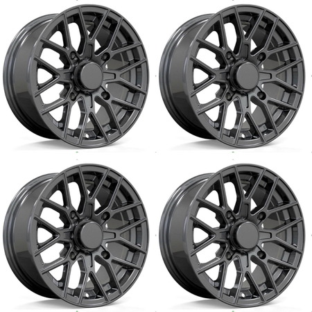 KOMPLET FELG AR104 14X7 4+3 4/156 POLARIS