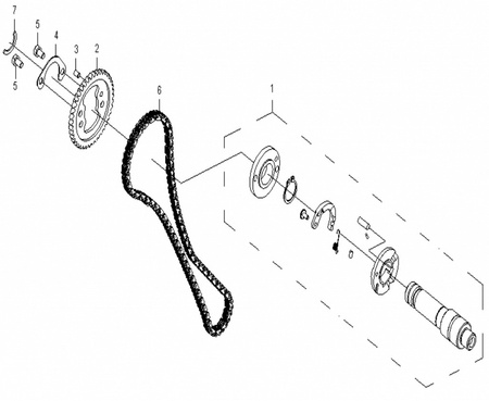 ŁAŃCUCH ROZRZĄDU CFMOTO 500 X5 0180-024200 CF188-024200