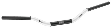 ACCEL KIEROWNICA ALUMINIOWA (28,6MM) TAPER MX WZÓR YAMAHA YZ WYSOKA (7075-T6) ERGAL DWUKOLOROWA BIAŁY+CZARNY (SZER. 803MM, WYS. 92MM)