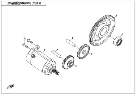 ROZRUSZNIK CF MOTO 800 X8 12-18