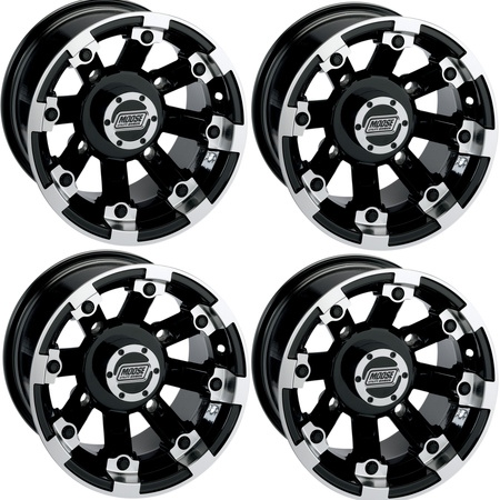 KOMPLET FELG MOOSE RACING 14X8 4/136 4+4 CZARNE CAN-AM KAWASAKI