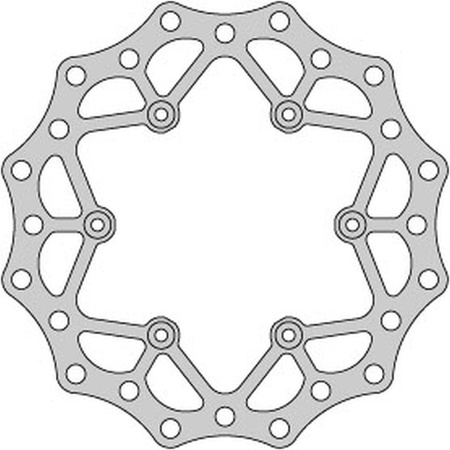 DELTA BRAKING TARCZA HAMULCOWA TYŁ YAMAHA YZ/WR 125 '98-01, YZ/WR 250 '98-'01, YZF/WRF 400/426 '99-01, WAVE ULTRA LIGHT (240X115X4MM) (6X6,5MM) (NG372X)