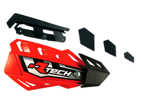 RACETECH PLASTIKI ZAMIENNE DO OSŁON RĄK (HANDBARÓW) FLX / ALU / ATV KOLOR CZERWONY