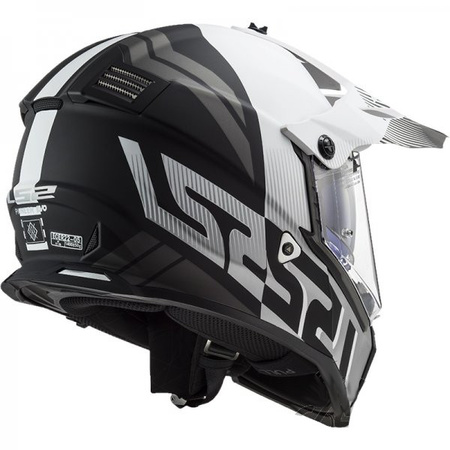 KASK CROSS ENDURO LS2 BIAŁY-CZARNY ROZMIAR M 