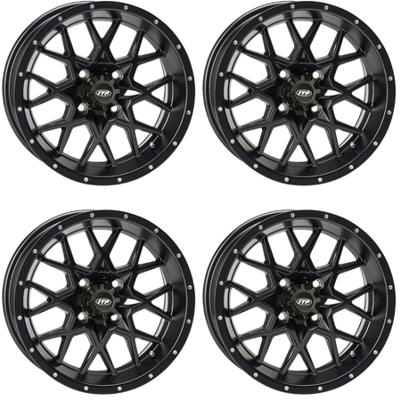 KOMPLET FELG ITP HURRICANE 14X7 4/137 5+2 BENDA REDSTONE R2 550 2025-