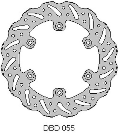 DELTA BRAKING TARCZA HAMULCOWA TYŁ GAS-GAS 125/200/250/300/450 '95-21, WAVE (220X108,2X4MM) (6X6,5MM) (NG1057)