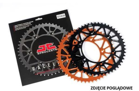 JT ZĘBATKA TYLNA 4486 47 ALUMINIOWA RACELITE KTM SX 85 '04-'18, 105 XC '07-'11 (448647JTA) (ŁAŃC. 428) KOLOR POMARAŃCZOWY