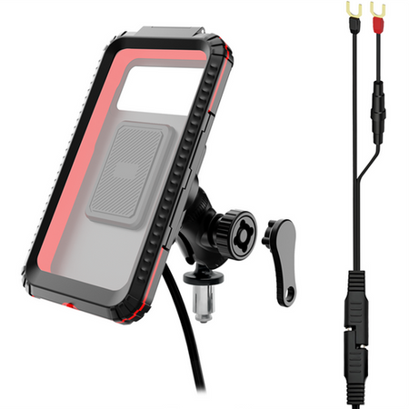 MOTOCYKLOWY UCHWYT NA TELEFON MC42-03 Z ŁADOWANIEM INDUKCYJNYM