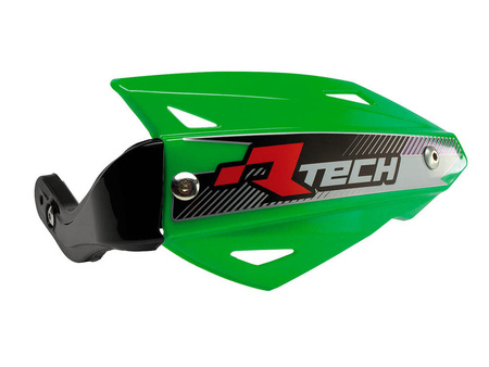 RACETECH OSŁONY RĄK (HANDBARY) VERTIGO ATV KOLOR ZIELONY (Z 3 RODZAJAMI MOCOWAŃ DO KIEROWNICY)