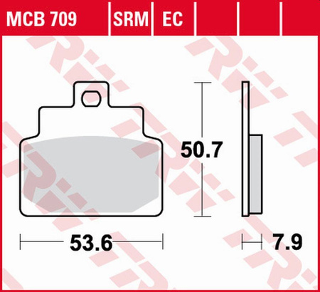 TRW LUCAS ZF KLOCKI HAMULCOWE KH301 ORGANIC SCARABEO 4T 100 '01-'09, COMPANY 125 '09-'13, LEONARDO 125 '99-'05, MOJITO 125 '02-'12, SR 150 '00-'02 PRZÓD