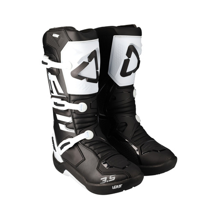LEATT (MEGA WYPRZEDAŻ) BUTY CROSS 3.5 BOOTS WHITE KOLOR CZARNY/BIAŁY ROZMIAR 45.5 / 29.5 cm