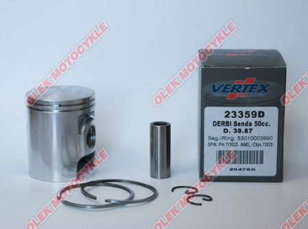 VERTEX TŁOK DERBI SENDA 50 (39,85MM) (PIERŚCIENIE 53010003990 x 2 SZT.)