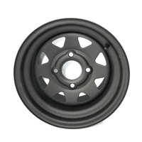 FELGA STALOWA 12X7 4/110 ET 4+3 (+10) YAMAHA HONDA KAWASAKI SUZUKI KOLOR CZARNY MAT