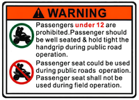 NAKLEJKA INFORMACYJNA - PASAŻEROWIE SFA1000 SFA600