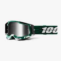 100 PROCENT (2022) FA20 RACECRAFT 2 GOGGLE MILORI - MIRROR SILVER LENS GOGLE RACECRAFT 2 KOLOR ZIELONY/CZARNY SZYBKA SREBRNE LUSTRO