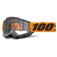 100 PROCENT ACCURI 2 ENDURO MOTO GOGGLE ORANGE KOLOR CZARNY/POMARAŃCZOWY SZYBKA PRZEŹROCZYSTA