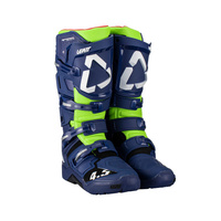 LEATT (PROMOCJA 2023/2024) BUTY CROSS 4.5 ENDURO BOOTS BLUE KOLOR GRANATOWY/ZIELONY FLUO ROZMIAR 48 / 31.5 cm