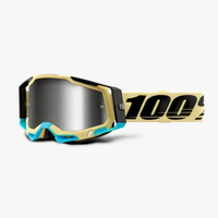 100 PROCENT (2022) FA20 RACECRAFT 2 GOGGLE AIRBLAST - MIRROR SILVER LENS GOGLE RACECRAFT 2 KOLOR BRĄZOWY SZYBKA SREBRNE LUSTRO