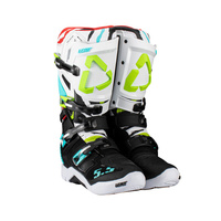 LEATT (PROMOCJA 2023) BUTY CROSS 5.5 FLEXLOCK BOOTS TIGER KOLOR BIAŁY/CZARNY/NIEBIESKI/ZIELONY FLUO ROZMIAR 42 / 26.5 cm