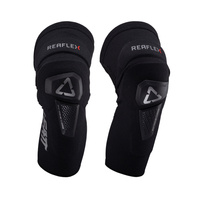 LEATT (NOWOŚĆ 2024) NAKOLANNIKI OCHRANIACZE KOLAN REAFLEX HYBRID PRO KNEE GUARD BLACK KOLOR CZARNY ROZMIAR M