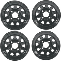 KOMPLET FELG ITP DELTA 12X7 4/136 CZARNA STAL CAN-AM OUTLANDER RENEGADE 