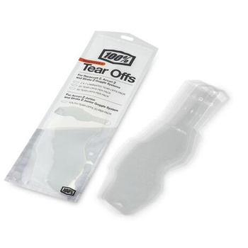 100 PROCENT (2022) AC2/ST2 YOUTH STANDARD TEAR-OFFS 20PK , ZRYWKI DO GOGLI ACCURI 2/ STRATA 2 YOUTH (DZIECIĘCE) 20 SZTUK STARY KOD: 51019-101-20