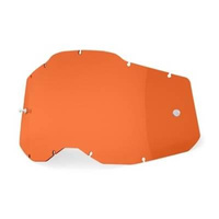 100 PROCENT (2022) RC2/AC2/ST2 REPLACEMENT LENS - ORANGE - SZYBA/SZYBKA DO GOGLI POJEDYŃCZA RACECRAFT 2/ ACCURI 2/ STRATA 2 KOLOR POMARAŃCZOWY STARY KOD 51008-106-01