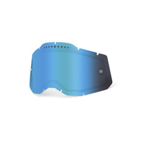 100 PROCENT (2022) RC2/AC2/ST2 REPLACEMENT LENS - VENTED DUAL PANE MIRROR BLUE, SZYBA/SZYBKA/SZYBKA DO GOGLI RACECRAFT 2/ACCURI 2/STRATA2 PODWÓJNA WENTYLOWANA KOLOR NIEBIESKIE LUSTRO STARY KOD: 51008-650-01