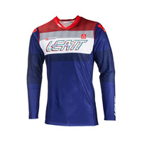 LEATT (NOWOŚĆ 2024) KOSZULKA MOTO 5.5 ULTRAWELD JERSEY ROYAL KOLOR GRANATOWY/BIAŁY/CZERWONY ROZMIAR M
