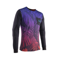 LEATT (NOWOŚĆ 2024) BLUZKA PREMIUM LONG SHIRT JUNGLE KOLOR GRAFITOWY/NIEBIESKI/POMARAŃCZOWY ROZMIAR L (CASUAL)