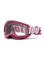 100 PROCENT (2022) STRATA 2 YOUTH GOGGLE FLTETCHER - CLEAR LENS GOGLE STRATA 2 JUNIOR DZIECIĘCE KOLOR RÓŻOWY SZYBKA PRZEŹROCZYSTA STARY KOD: 50521-101-06