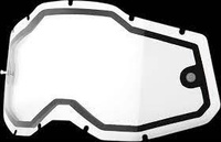 100 PROCENT (2022) RC2/AC2/ST2 REPLACEMENT LENS - CLEAR, SZYBA/SZYBKA PODWÓJNA DO GOGLI RACECRAFT 2/ ACCURI 2/ STRATA 2 KOLOR PRZEŹROCZYSTY STARY KOD : 51008-501-01