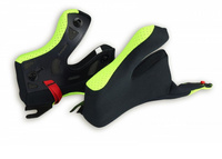 UFO 2023/11 POLICZKI/CHEEK PADS DO KASKU DIAMOND Z SYSTEMEM SZYBKIEGO WYJMOWANIA KOLOR ŻÓŁTY FLUO ROZMIAR L