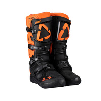 LEATT (PROMOCJA 2023/2024) BUTY CROSS 4.5 BOOTS ORANGE KOLOR CZARNY/POMARAŃCZOWY ROZMIAR 44.5 / 29 cm