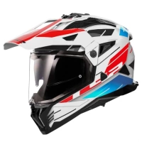 KASK CROSS ENDURO LS2 MX702 PIONEER II NIEBIESKI CZERWONY ROZMIAR XL