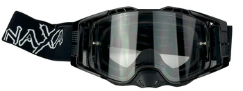 GOGLE ANTI-FOG PREMIUM B NAXA CZARNE BIAŁY NAPIS