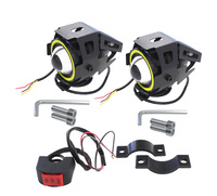 HALOGENY LED Z RINGIEM UNIWERSALNE KOMPLET 2 SZTUK 