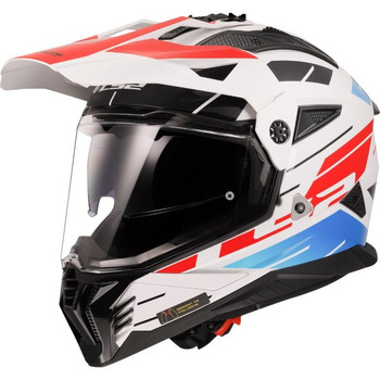 KASK CROSS ENDURO LS2 MX702 PIONEER II NIEBIESKI-CZERWONY ROZMIAR L