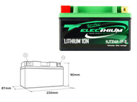 ELECTHIUM AKUMULATOR LITOWO-JONOWY ZE WSKAŹNIKIEM NAŁADOWANIA HJTX14H-FP-S (150X87X90) (YTX14-BS, YTX14H-BS, HVT-8) (WAGA 1,1KG)
