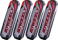 OSŁONY AMORTYZATORÓW YAMAHA GRIZZLY 660 700 SZARO CZERWONE NOWY MODEL