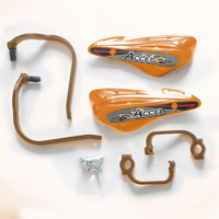 ACCEL OSŁONY RĄK (HANDBARY) Z MOCOWANIEM ALUMINIOWYM STRONG (22+28MM) MOCOWANIE 2 PUNKTOWE (ALU-POMARAŃCZOWY, PLASTIK-POMARAŃCZOWY)