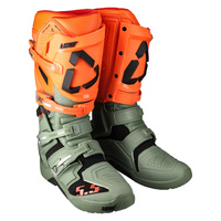 LEATT (PROMOCJA 2022/2023) BUTY CROSS 5.5 FLEXLOCK ENDURO BOOTS CACTUS KOLOR ZIELONY/POMARAŃCZOWY ROZMIAR 40.5 / 25.5 CM