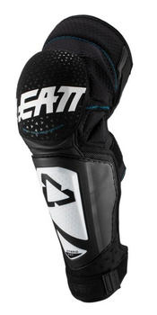 LEATT (2023/2024) NAKOLANNIKI OCHRANIACZE KOLAN 3DF HYBRID EXT KNEE AND SHIN GUARD WHITE/BLACK KOLOR BIAŁY/CZARNY ROZMIAR S/M