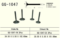 VESRAH ZAWÓR WYDECHOWY HONDA TRX 650/680 '03-'17 (2 NA POJAZD) (30,5X5,50X101,0 MM) (OEM: 14721-HN8-000,GG-HL3-A00) (1SZT.) (MADE IN JAPAN)