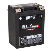 AKUMULATOR BS BATTERY BTX14AH 12V 12 AH BEZOBSŁUGOWY SUZUKI, KAWASAKI, HONDA, YAMAHA