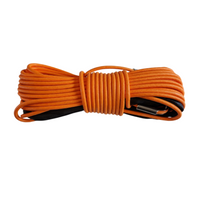 LINA SYNTETYCZNA WYCIĄGARKI QUADA W OPLOCIE 5MM 15M ATV POMARAŃCZOWA
