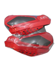 OSŁONY DŁONI  FIRMY X-ATV KOLOR CZERWONY Z ZESTAWEM MONTAŻOWYM ALUMINIOWYM