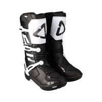 LEATT (MEGA WYPRZEDAŻ) BUTY CROSS 3.5 JUNIOR (DZIECIĘCE) BOOTS BLACK/WHITE KOLOR CZARNY/BIAŁY ROZMIAR 34 / 21.5 cm