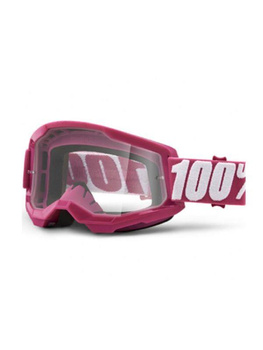 100 PROCENT (2022) STRATA 2 YOUTH GOGGLE FLTETCHER - CLEAR LENS GOGLE STRATA 2 JUNIOR DZIECIĘCE KOLOR RÓŻOWY SZYBKA PRZEŹROCZYSTA STARY KOD: 50521-101-06